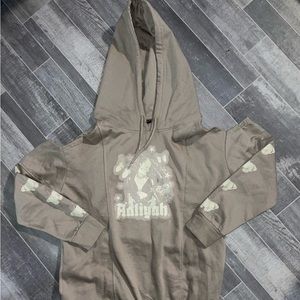 Aaliyah C Life Group Butterfly Cold Shoulder Graphic Pullover Hoodie XL EUC